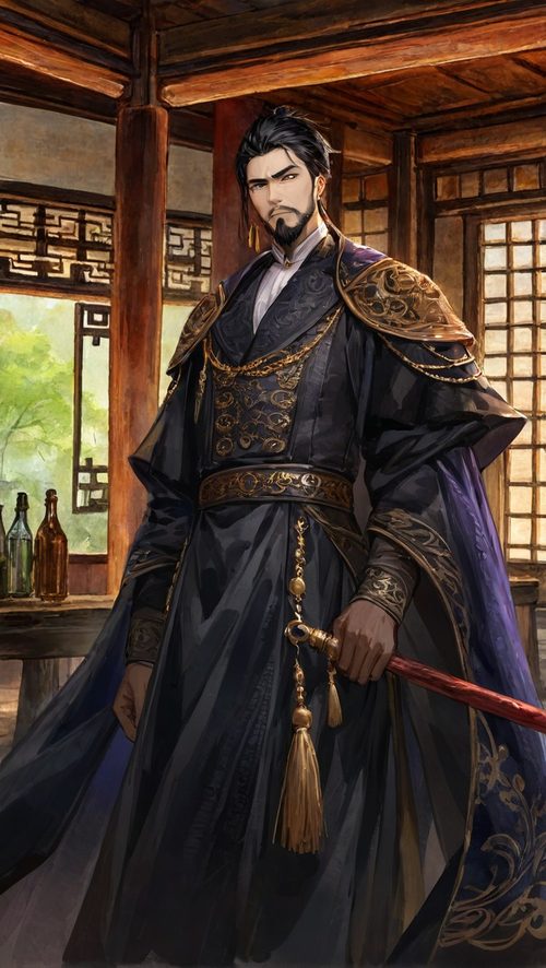 Hero artwork: a nobleman in dark robes